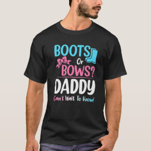 T-shirt Bottes Ou Bows Papa Genre Révéler Grossesse Announ
