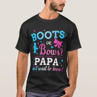 T-shirt Bottes ou noeuds de révélation du sexe papa bébé c