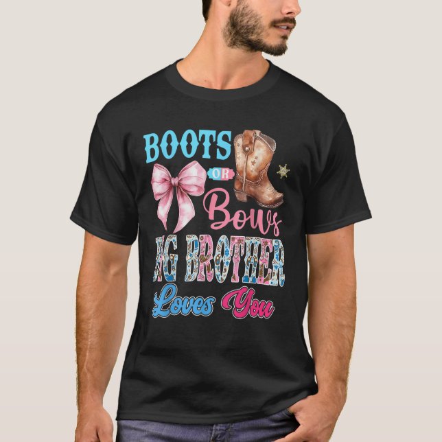 T-shirt Bottes ou vaches Big Brother vous aime Révéler le  (Devant)