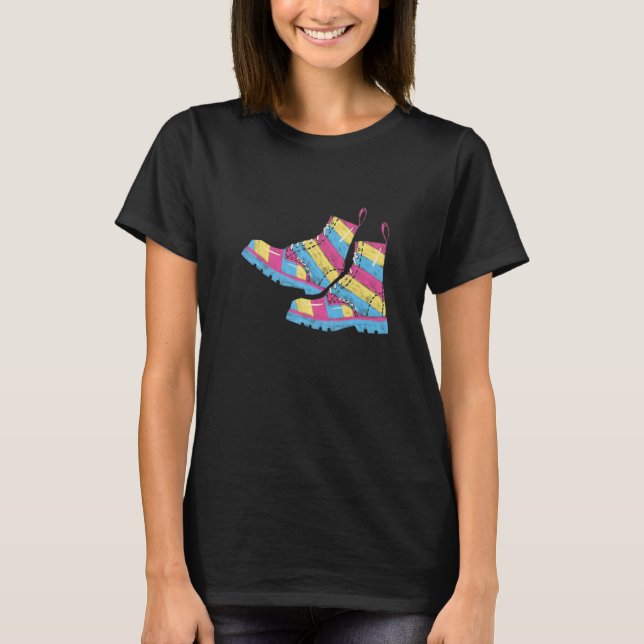 T-shirt Bottes Pansexuelles Gay Love LGBTQ+ Jolie esthétiq (Devant)