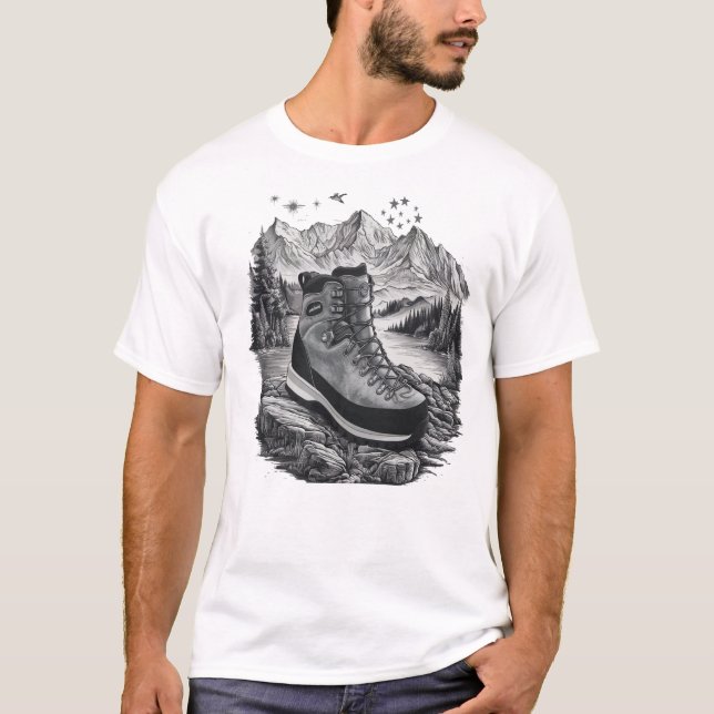 T-shirt Bottes randonnées (Devant)