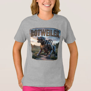 T-shirt Botweiler Photographique – Rottweiler Robot Drôle