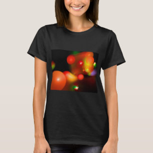 T-SHIRT BOUBLES DE QUANTUME ORANGE ROUGE FRACTAL