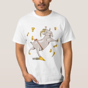 T-shirt Bouc de chèvre sur le mur d'escalade
