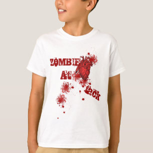 T-shirt Bouche de sang et coeur réaliste Halloween
