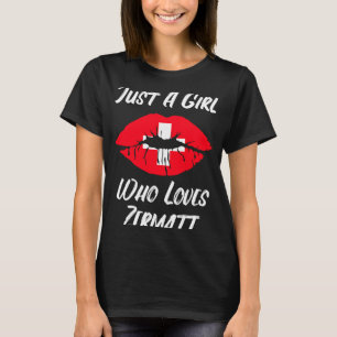 T-shirt Bouche des lèvres Amour Suisse Drapeau Zermatt