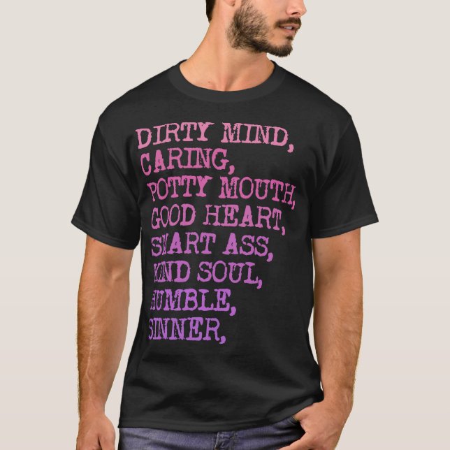 T-shirt Bouche Potty Soin Sale Soin Soin Bonne Humour Coeu (Devant)