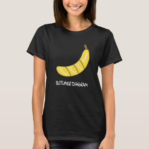 T-shirt Boucher Diagramme I Banana Fruits sains Fru jaune
