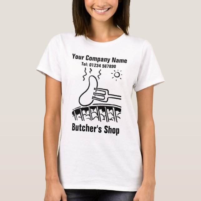 T-shirt Boucher maître, Ventes de viande ou Boucher. (Devant)