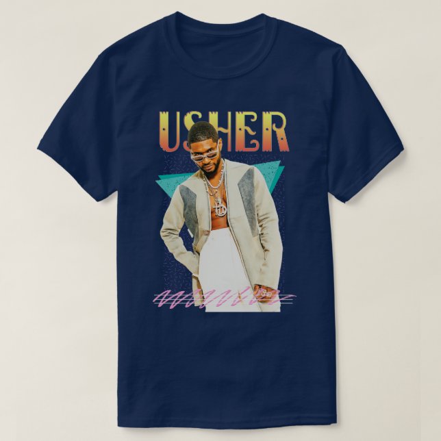 T-shirt Bouchon d'art esthétique Usher Retro (Design devant)