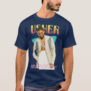 T-shirt Bouchon d'art esthétique Usher Retro