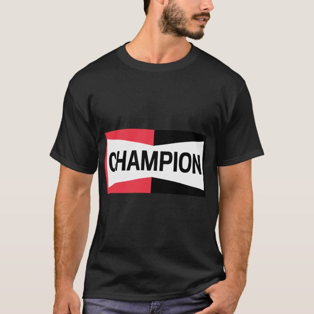T-shirt Bouchon d'étincelle Champion Motor Sports (Devant)