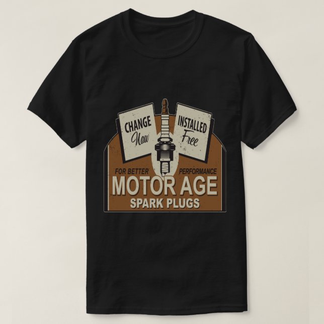 T-shirt Bouchon d'étincelle de l'âge moteur (Design devant)