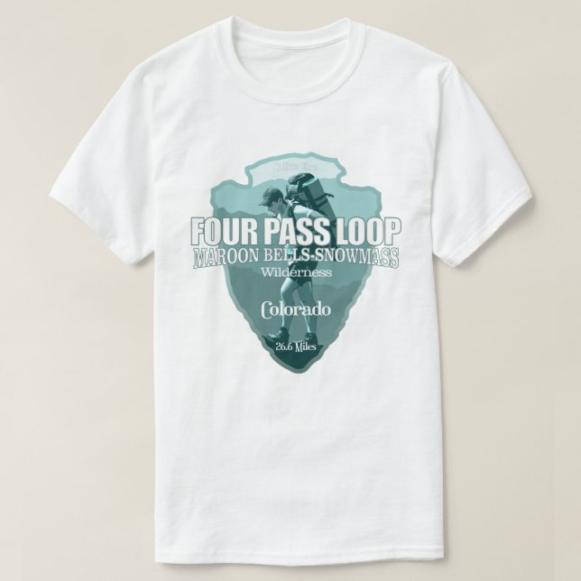T-shirt Boucle à quatre passes (flèche T) (Design devant)