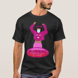 T-shirt Boucles de cheveux bouclés Lèvres Buble Gum Midrif