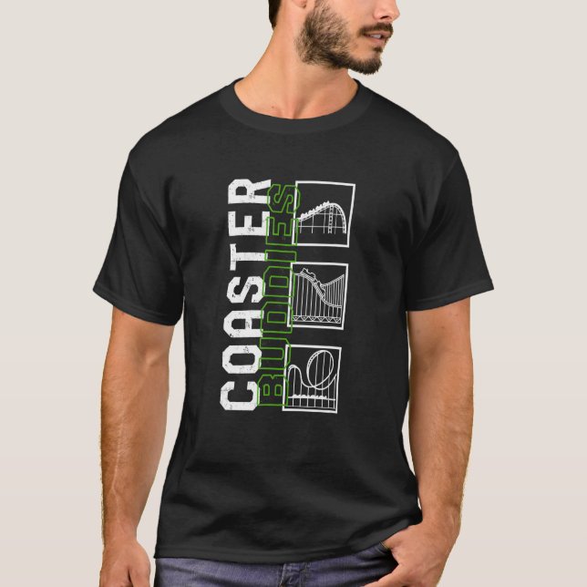 T-shirt Boucles De Dessous de verre Rollercoaster Amusemen (Devant)