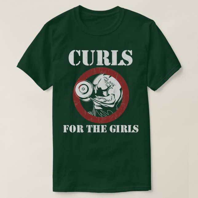 T-shirt Boucles Pour Les Filles Funny Bodybuilding Poids-l (Design devant)