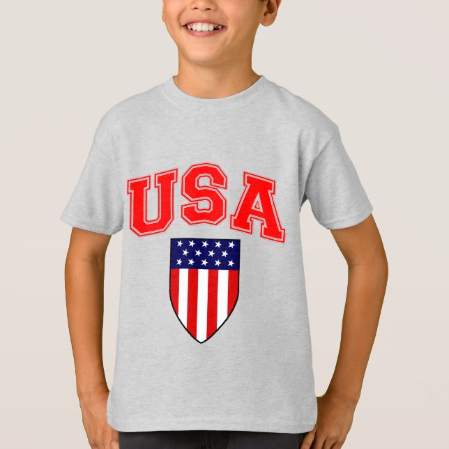 T-shirt Bouclier américain patriotique (Devant)