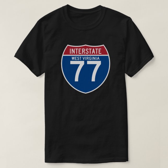 T-shirt Bouclier d'autoroute nationale de la Virginie (Design devant)