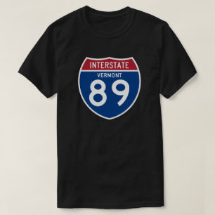T-shirt Bouclier d'autoroute nationale de VT I-89 du
