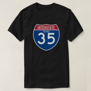 T-shirt Bouclier d'autoroute nationale du Texas TX I-35 -