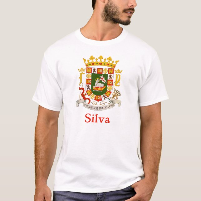 T-shirt Bouclier de Silva de Porto Rico (Devant)