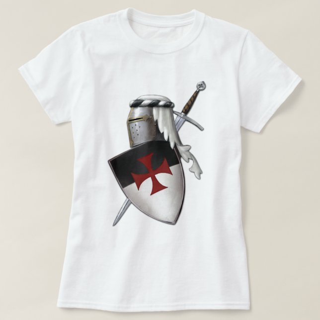T-shirt Bouclier de Templar de chevaliers (Design devant)