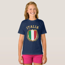 T-shirt Bouclier drapeau Italie/Italie