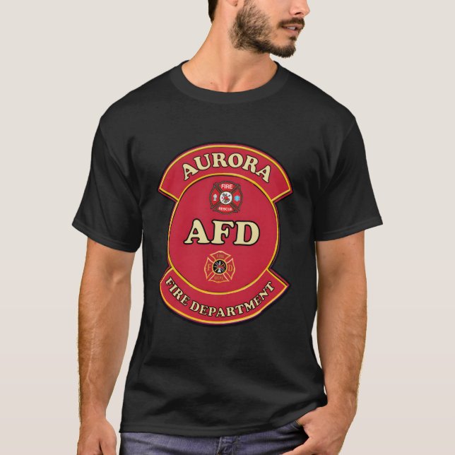 T-shirt Bouclier du service d'incendie Aurora (Devant)