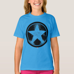 T-shirt Bouclier Grunge Captain America