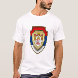 T-shirt Bouclier médiéval serbe Armoiries de Serbie nouve