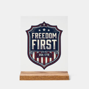 T-Shirt Bouclier Patriotique Freedom First USA 177