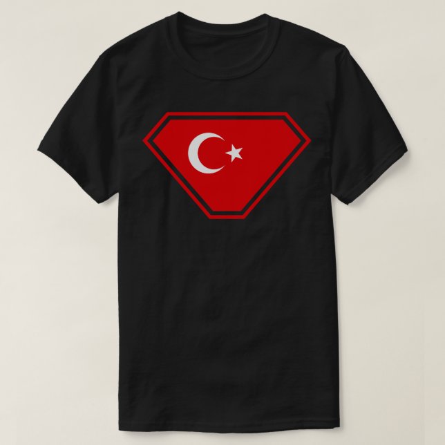 T-shirt Bouclier super-puissant Turquie (Design devant)