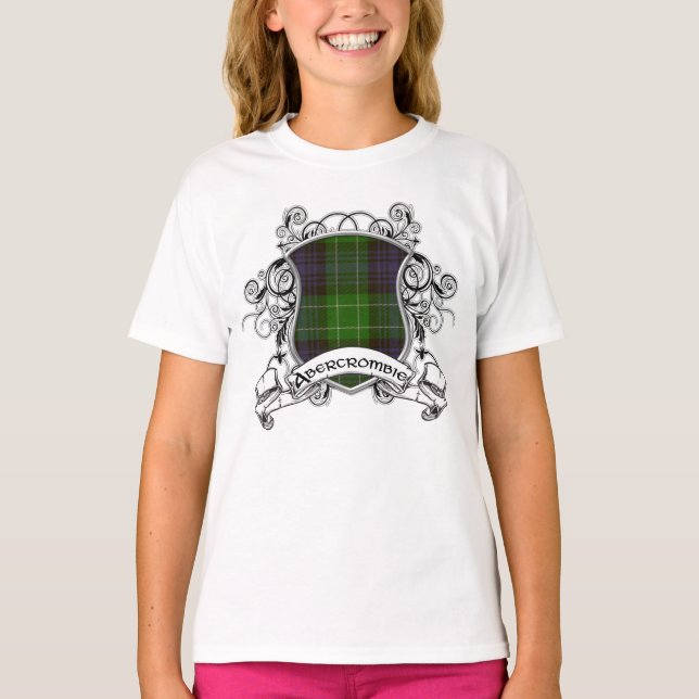 T-shirt Bouclier Tartan Abercrombie (Devant)