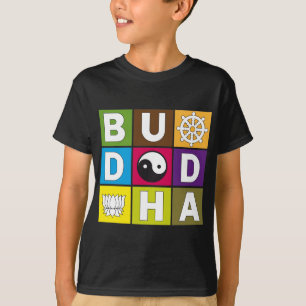 T-shirt Bouddha a coloré des blocs