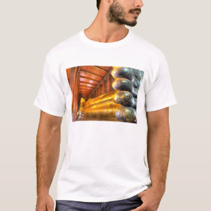 T-shirt Bouddha géant couché à l'intérieur du temple, Wat