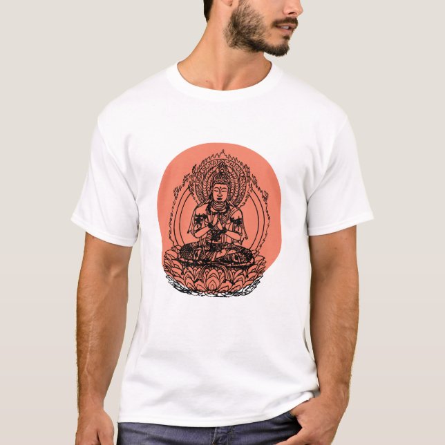 T-shirt Bouddha lotus (Devant)