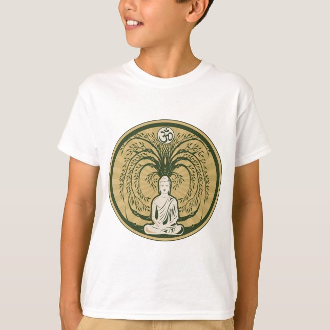 T-shirt Bouddha sous l'arbre de Bodhi (Devant)