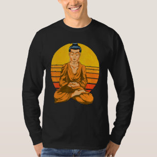 T-shirt Bouddhisme Méditation Spirituelle Bouddhiste Rétro
