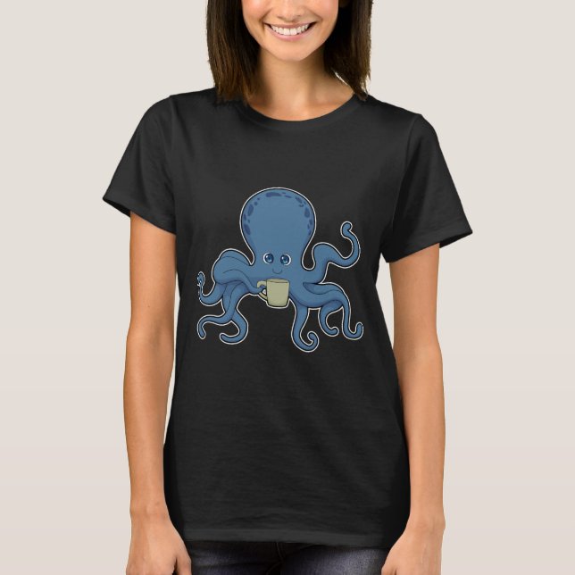 T-shirt Boue de café de poulpe (Devant)