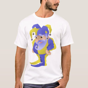 T-shirt Bouffon de la Renaissance Violet et Jaune avec Bar