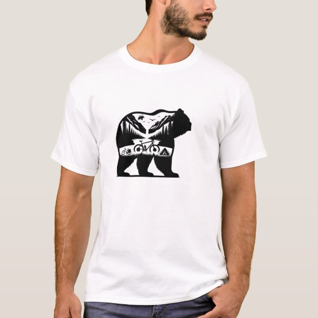 T-shirt Boug Ours sauvage - Camping, Vélo & Nature (Devant)