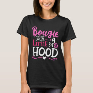 T-shirt Bougie Avec Un Petit Peu De Cou Drôle Filles Noire