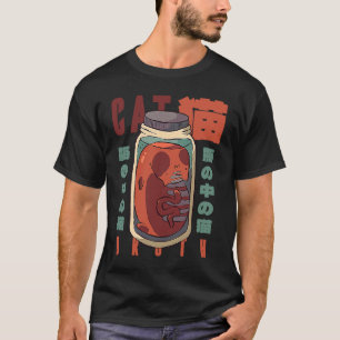 T-shirt Bouillon de chat Kitty dans un pot Mason
