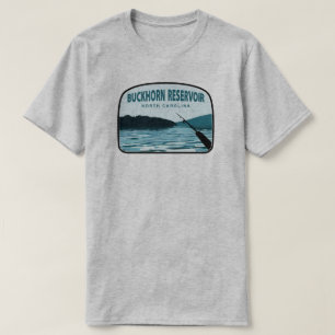 T-shirt Boukhorn Réservoir Caroline du Nord Bâton de pêche