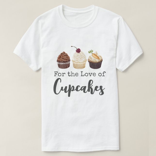 T-shirt Boulangerie Cupcake Dessert Blanc (Design devant)