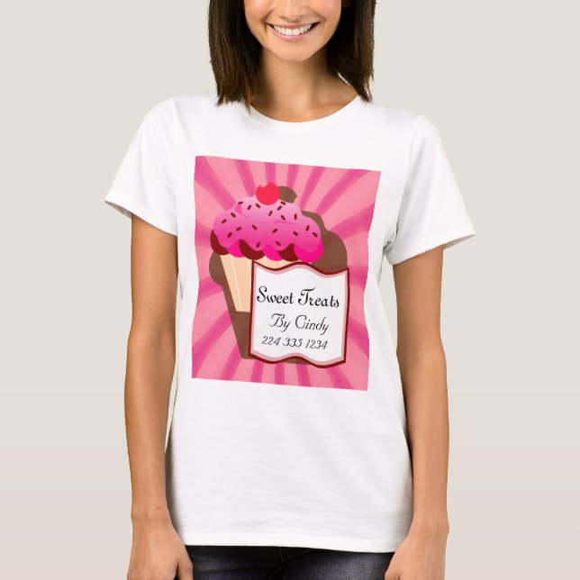 T-shirt Boulangerie douce de petit gâteau (Devant)