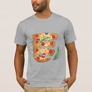T-shirt Boulangerie italienne Focaccia Huile d'olive Pain