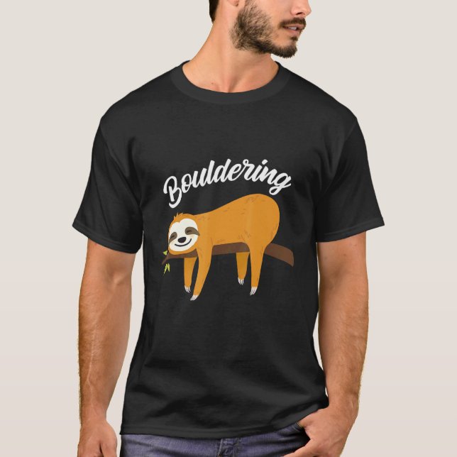 T-shirt Boulder Fun Sloth Escalade Rock Escalade (Devant)