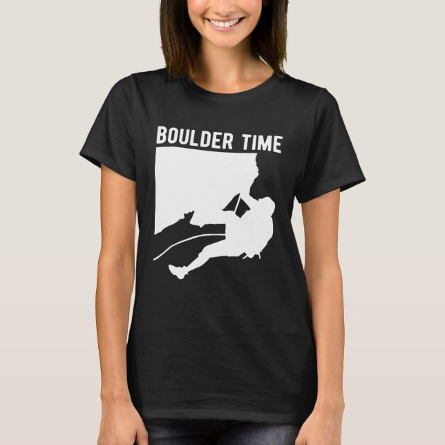 T-shirt Boulder Time Climber Sport Climbing Bouldering  1 (Devant)